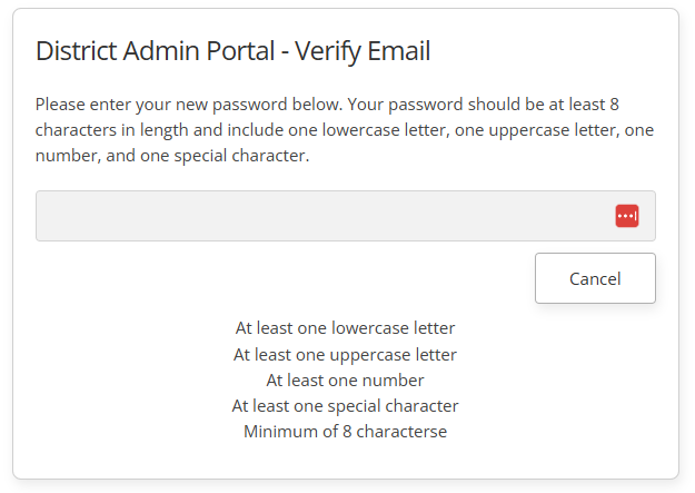 Account Login / Activation Screen