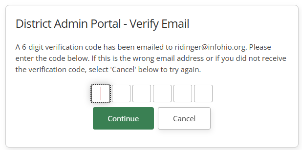 Account Login / Activation Screen